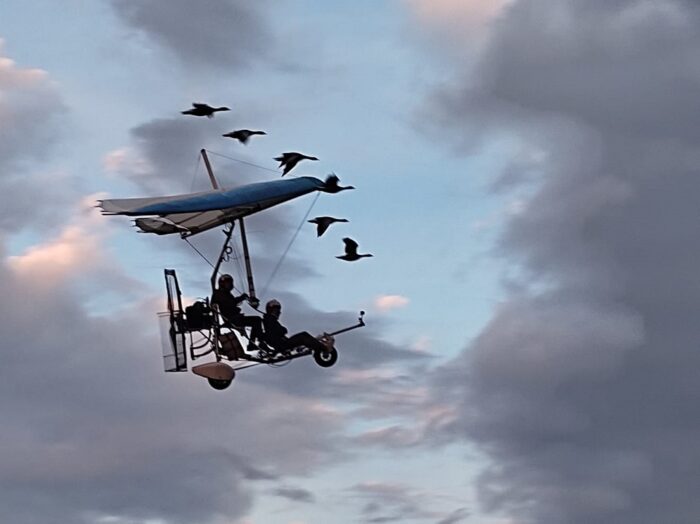 montgolfière vol en ULM avec les Oiseaux
